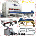 YX2800T- 4x8 feet double sided laminate short cycle melamine press machinery/ Semi-auto line for laminating boards